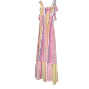 Jessica Simpson flowy girls maxi dress- lined- girls striped size 5